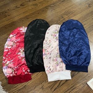 Set of 4 Extra Long Wide Headband Hair Bonnet For Braids And Locs